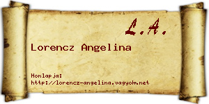 Lorencz Angelina névjegykártya